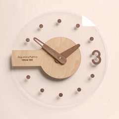 Nordic Wood Textured Silent Wall Deco Clock