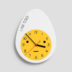 Egg-Shaped Silent Wall Clock â€?Playful Kitchen Design