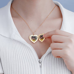 Personalized Heart Locket Photo Necklace