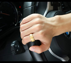 Engraved Mens Fidget Wedding Ring Tungsten