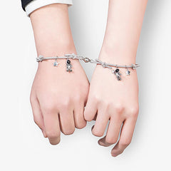 Astronauts Magnetic Connecting Couple Bracelets Set