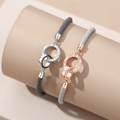 Customized Double Rings Friendship Bracelets