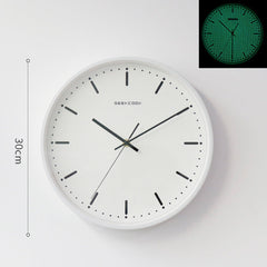 Minimalist Night-Glow Silent Wall Clock â€?12" Metal & Glass