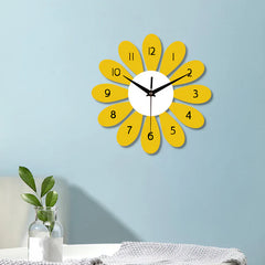 Silent Wall Clock â€?Nordic Sunflower, 30 cm