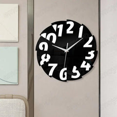 Big Numeral Cutout Silent Wall Clock â€?12" Acrylic