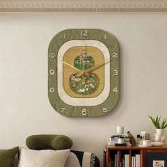 Art Deco Floral Silent Wall Clock â€?Mirror Acrylic