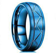 Personalized Brushed Mens Wedding Band Matte Finish