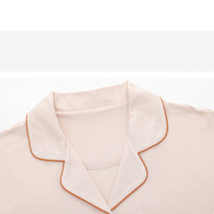 Soft Modal Couple Pajamas - Notched Collar Short Sleeve