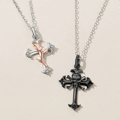 Engraved Skull Matching Couple Necklaces Set