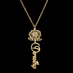 Gulleiâ„?Sunflower Personal Name Necklace
