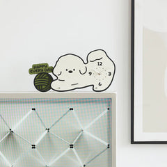 Cute Puppy Kids Bedroom Silent Wall Clock â€?Playful Puppy Design