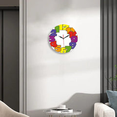 Funky Numbers Silent Kids Wall Clock â€?12" Acrylic