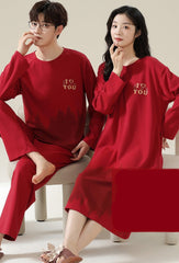 Matching Wedding Sleepwear Red Pyjamas 100% Cotton