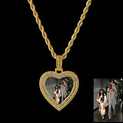 Heart Shaped Personal Photo Print Necklace