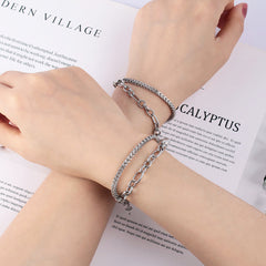 Magnetic Hearts Matching Chains Bracelets