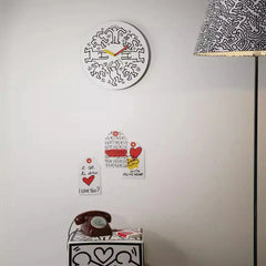 Graphic Art Silent Wall Clock â€?12" MDF (Black)