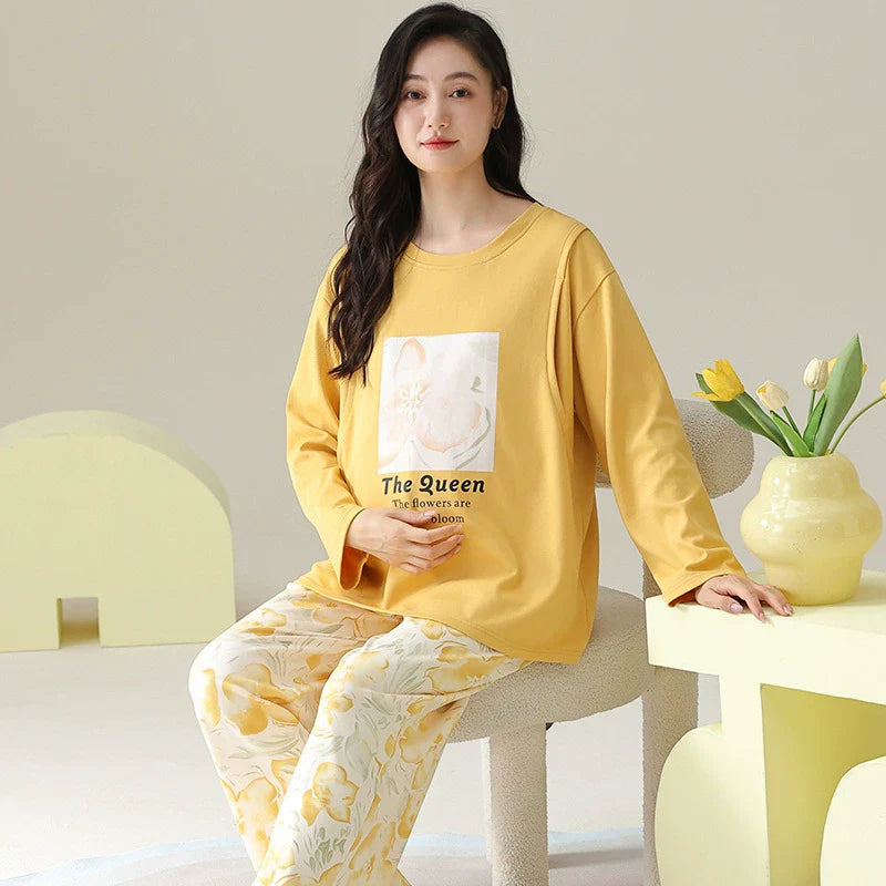 Gulleiâ„?The Motherhood Comfort Pajama Set with Built-in Bra