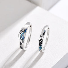 Custom Couple Rings Anniversary Gift (Adjustable Size)