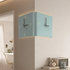 Gulleiâ„?Corner LED Wall Clock - Modern Double Sided Luminous Decor