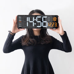 Nordic Digital Clock (16-Inch LED Display with Remote)