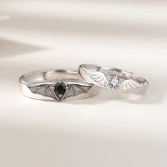 Custom Angel Demon Couple Rings Set for two