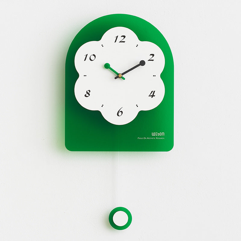 Gulleiâ„?Flower Shaped Wall Decoration Pendulum Clock