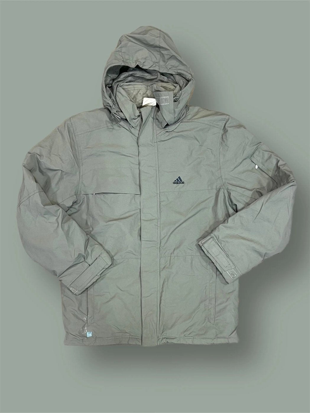 adidas vintage hooded parka size L