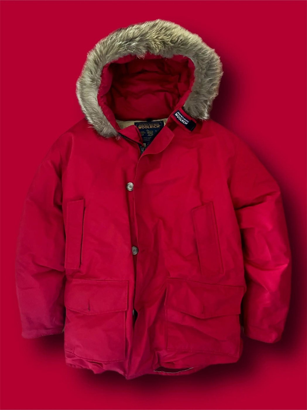Parka with Woolrich vintage red fur