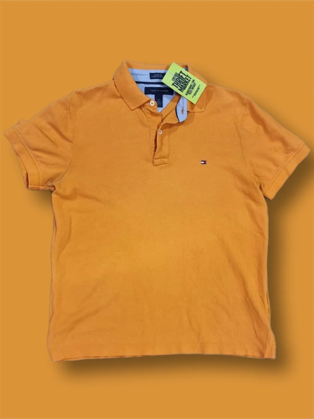Tommy Hilfiger orange polo tg s