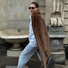 Pelliccia lunga ecologica donna