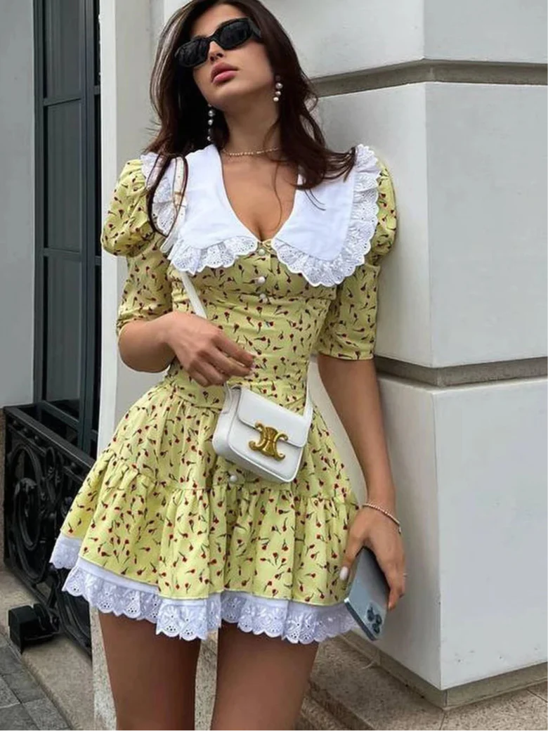 Slim Print Women'S Dress