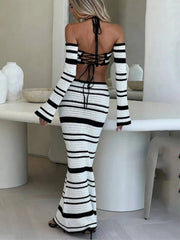 Long Sleeve Tops Long Skirt Suit