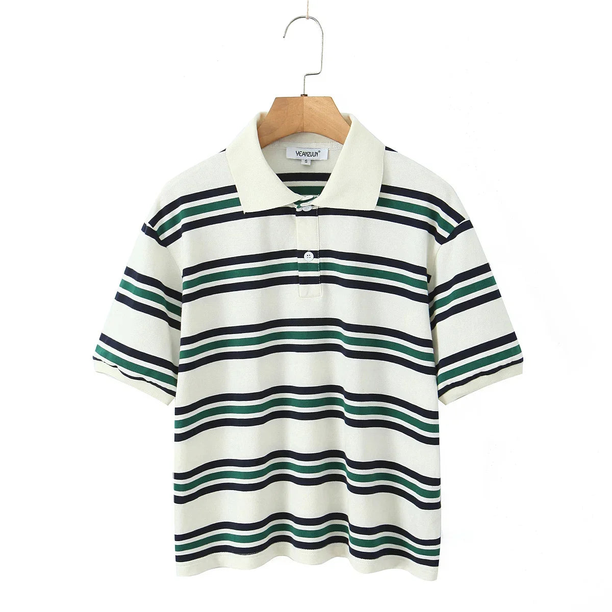 Burgundy Striped Casual Women T-shirt