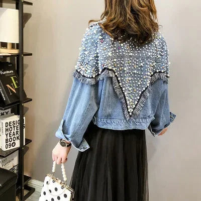 Giacca Denim con Applicazioni