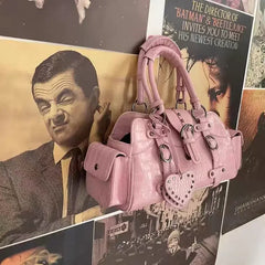 Handbag Pink Studded