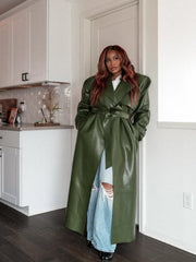 Trench oversize donna ecopelle