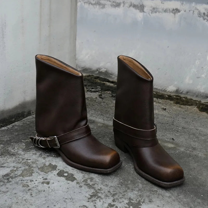 Stivale in pelle fibbia
