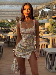 Abito Corto Bodycon con Paillettes Floreali â€?Sexy & Party