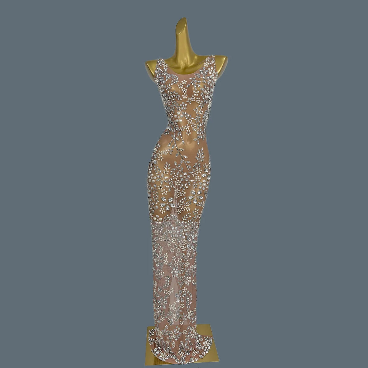 l Dress for Special Events Sparkly Rhinestones Stretch