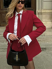 Elegant Red Women's Two Pieces Set