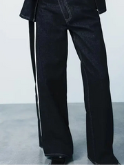 Jeans donna palazzo asola sovrapposta