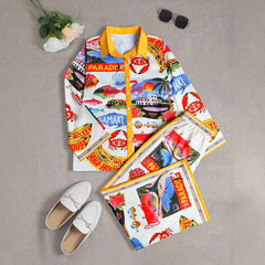 Fashion Print Beach Holiday 2-Piece Set Women