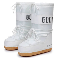 White Winter Boots Women Snow Boots Antiskid Thicken Cotton Thick Platform