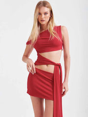 Irregular Sexy Hollow Out Mini Dress