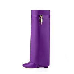 Lock Metal shark stivale alto donna