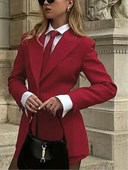Elegant Red Women's Two Pieces Set