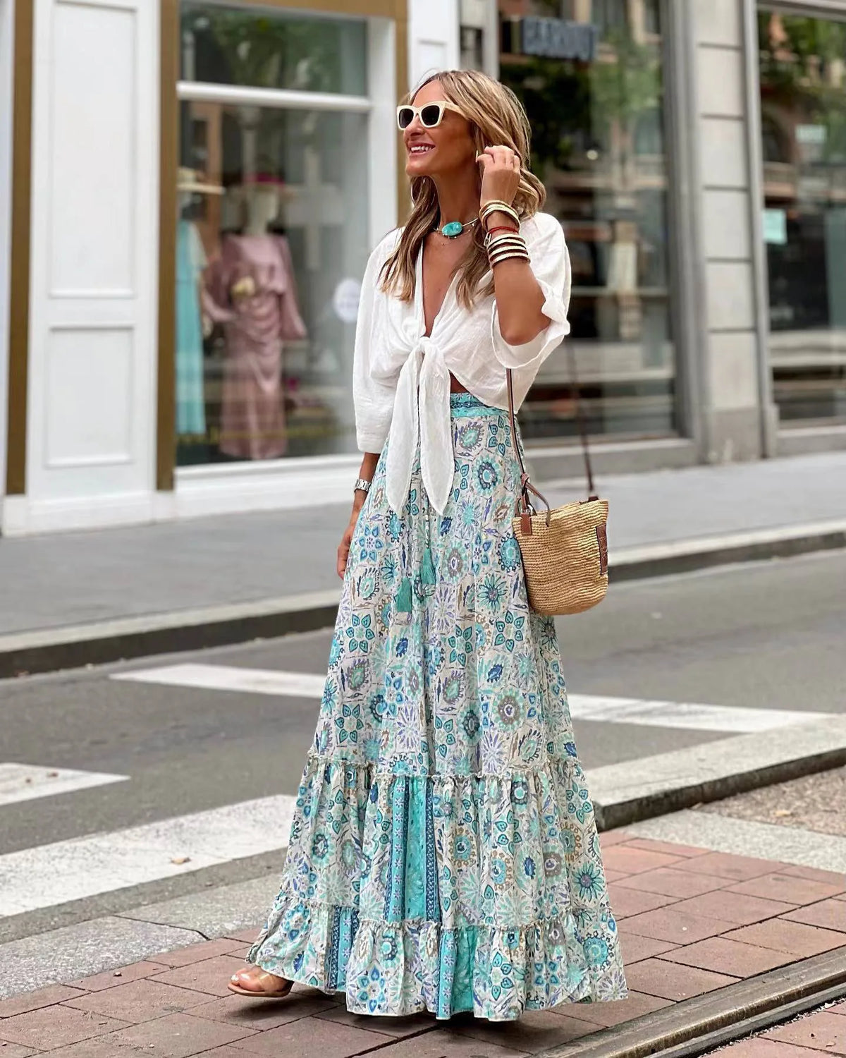 Skirt Long  Oversized High Waisted