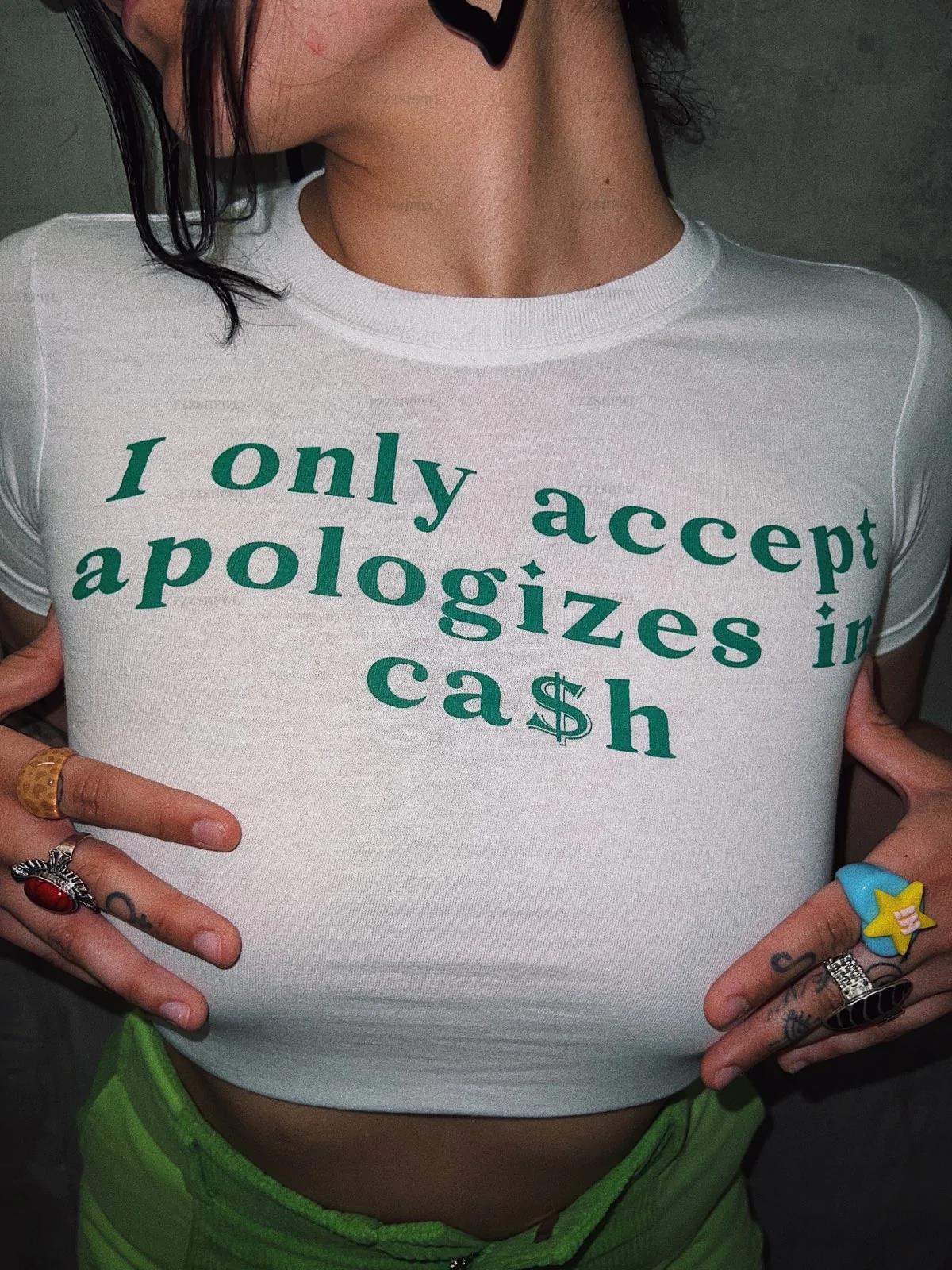 Women's y2k crop print t-shirt