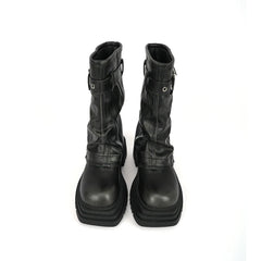 Stivale platform fullzip doppiato donna