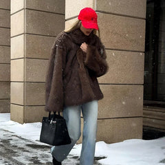 Pelliccia ecologica donna fur long